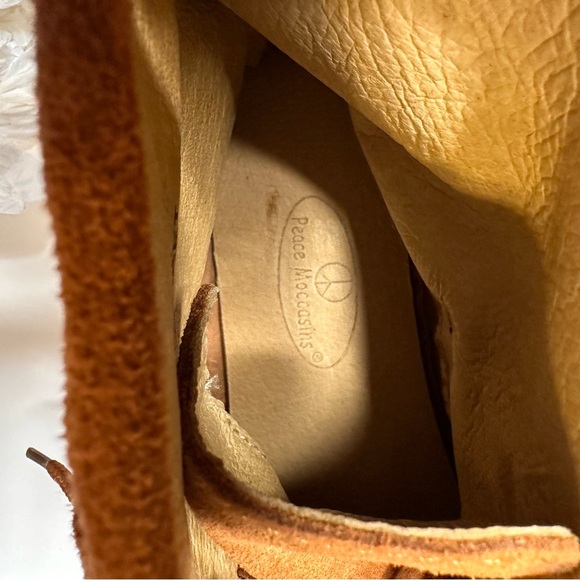 New Fringed Moccasins in Tan - Picture 8 of 14